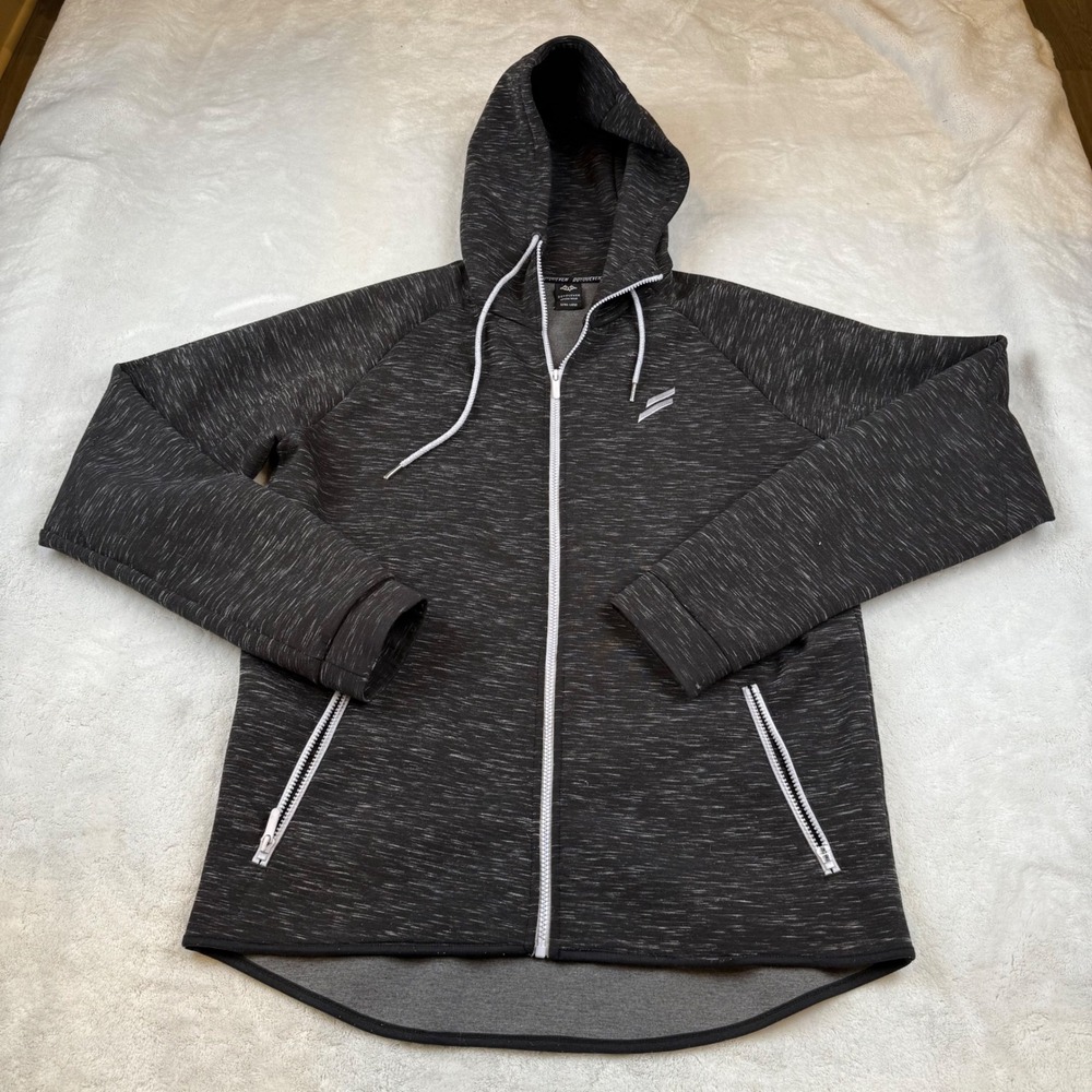 DOYOUEVEN Men's XL‎ Full Zip Hoodie Jacket Athletic Gray White Marled Activewear